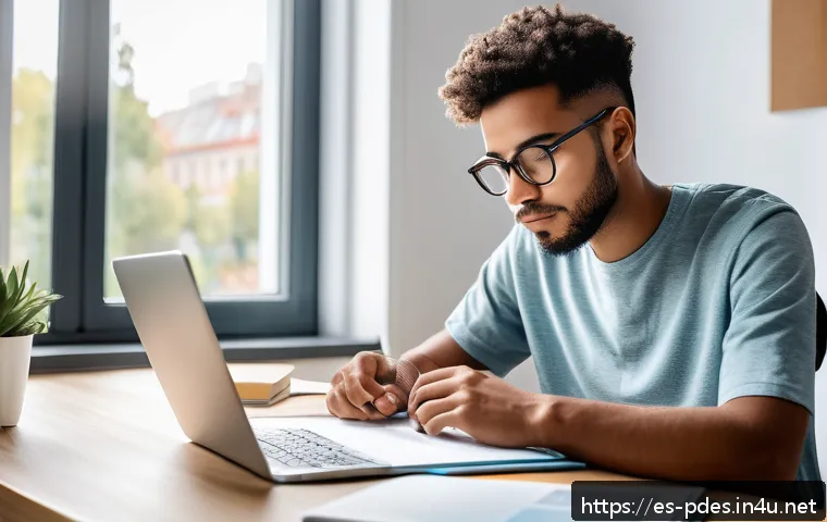 제품디자인 자격증 대비 단기 집중 공부법 - A focused young adult student sitting at a modern study desk in a bright room with morning sunlight ...